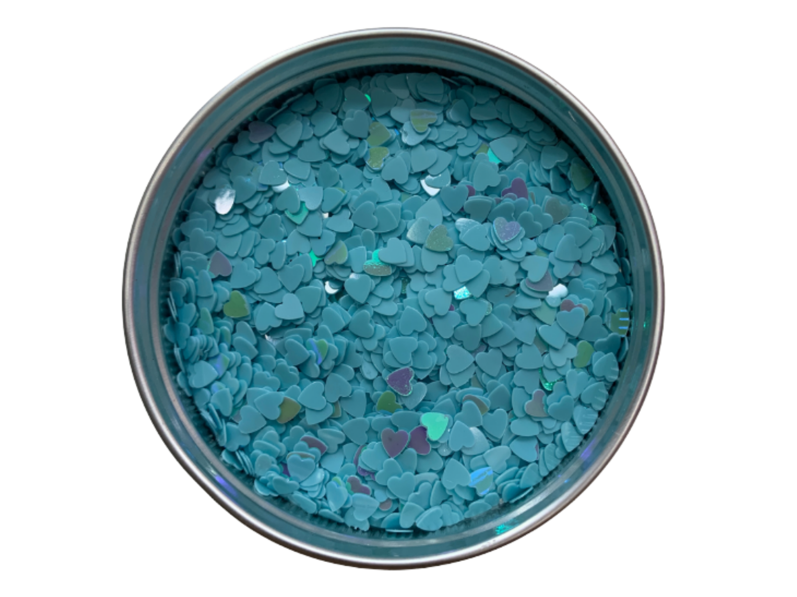 purpurina corazon azul