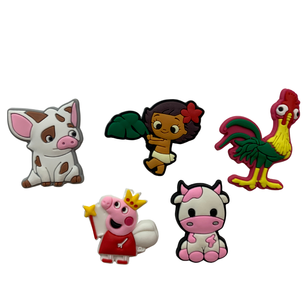 Pack Figuras silicona 2D Hawaiana Vaquita Cerdita