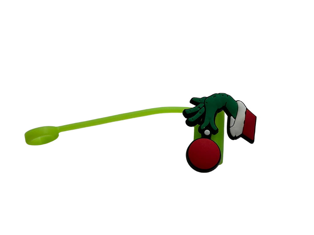 Tapón para Pajitas Mano Navidad Malo