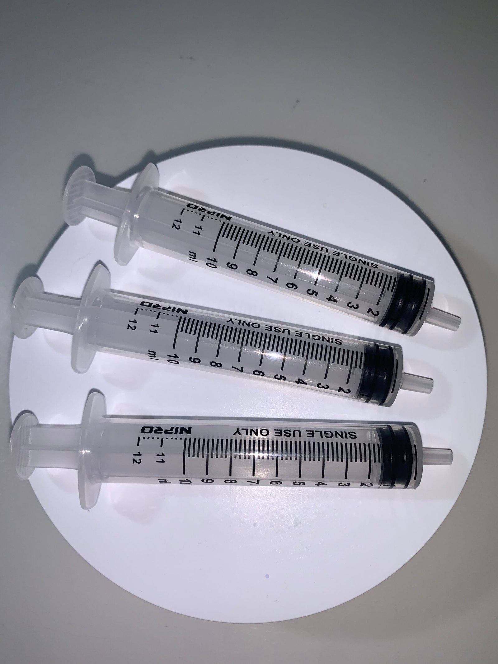 Pack de 3 jeringas de 10 ml para vasos snowglobe